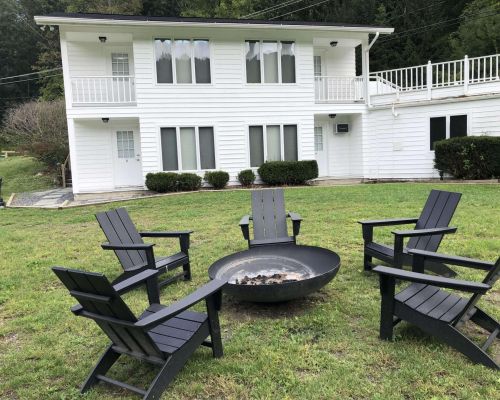 Sit around the fire pit at Catamount Resort suites