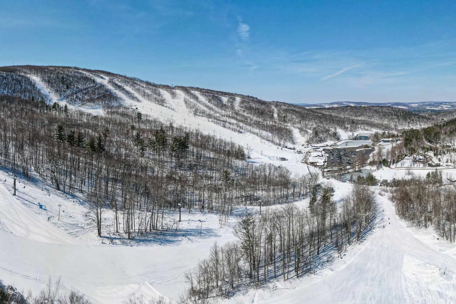 Aerial Photo of Catamount in the winter